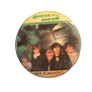 Vintage 1980's Duran Duran Pin Button Pinback 1.5 Inch New Wave Music